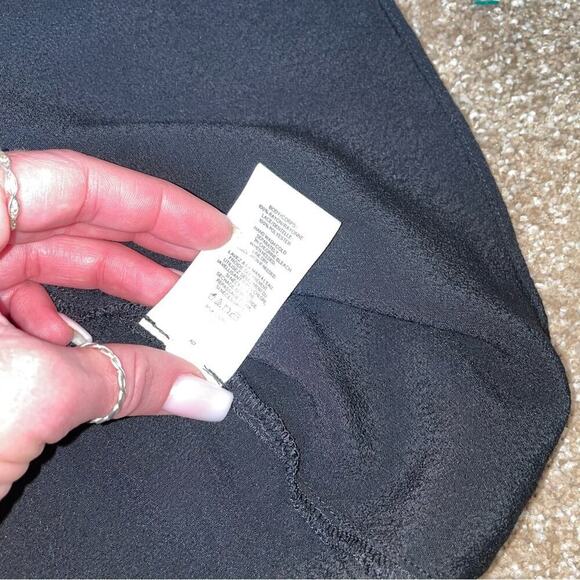 Express dress black bell sleeve elastic waist lace upper SZ SM - Picture 10 of 10